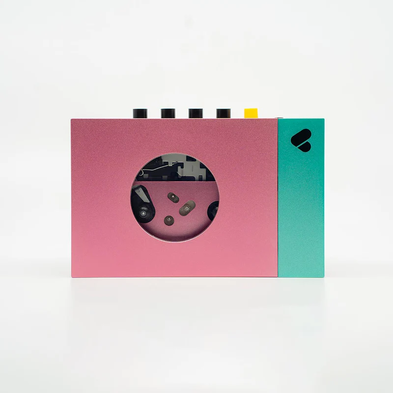 WE ARE REWIND Cassette Player Pink x Mint - rose et vert • Edith